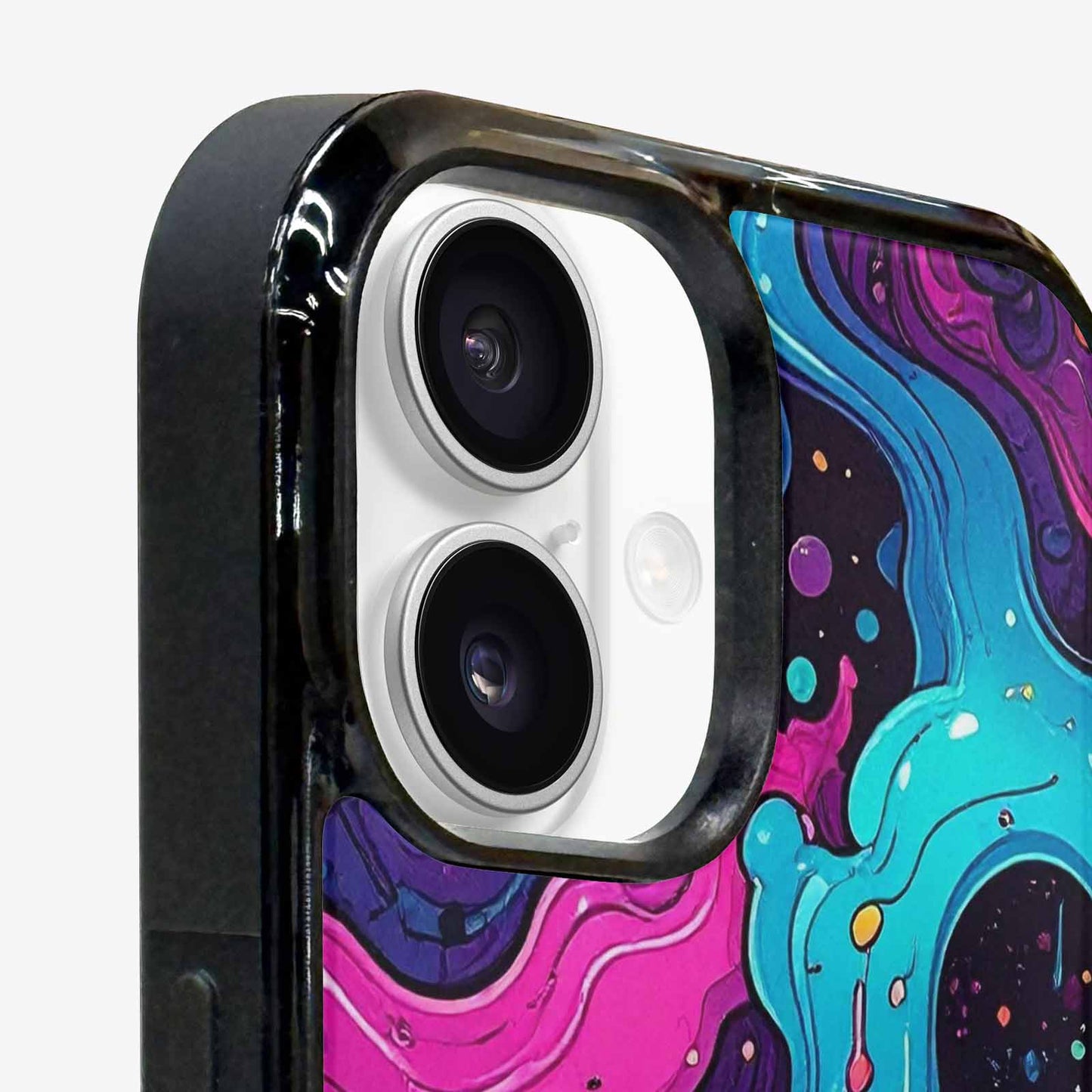 iPhone 16 Plus Case — Neon Drip Galaxy Custom, Custom Print Case Cover