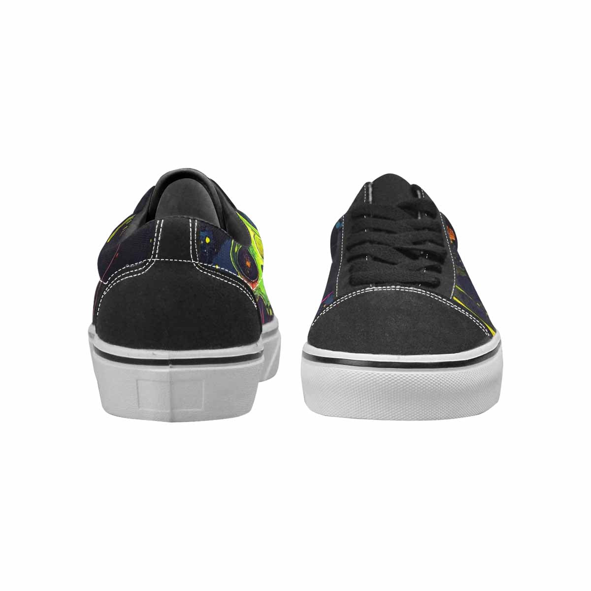 WOMEN'S Radioactive Ghost Bunny Skull Lace-Up Canvas Dreamlike Shoes