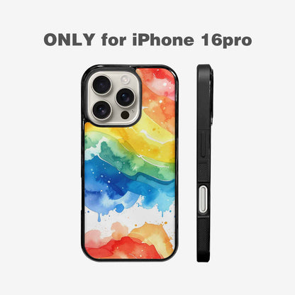 iPhone 16 Pro Case — Watercolor Splash Abstract Pattern Seamless Repeat, Custom Printed Phone Case