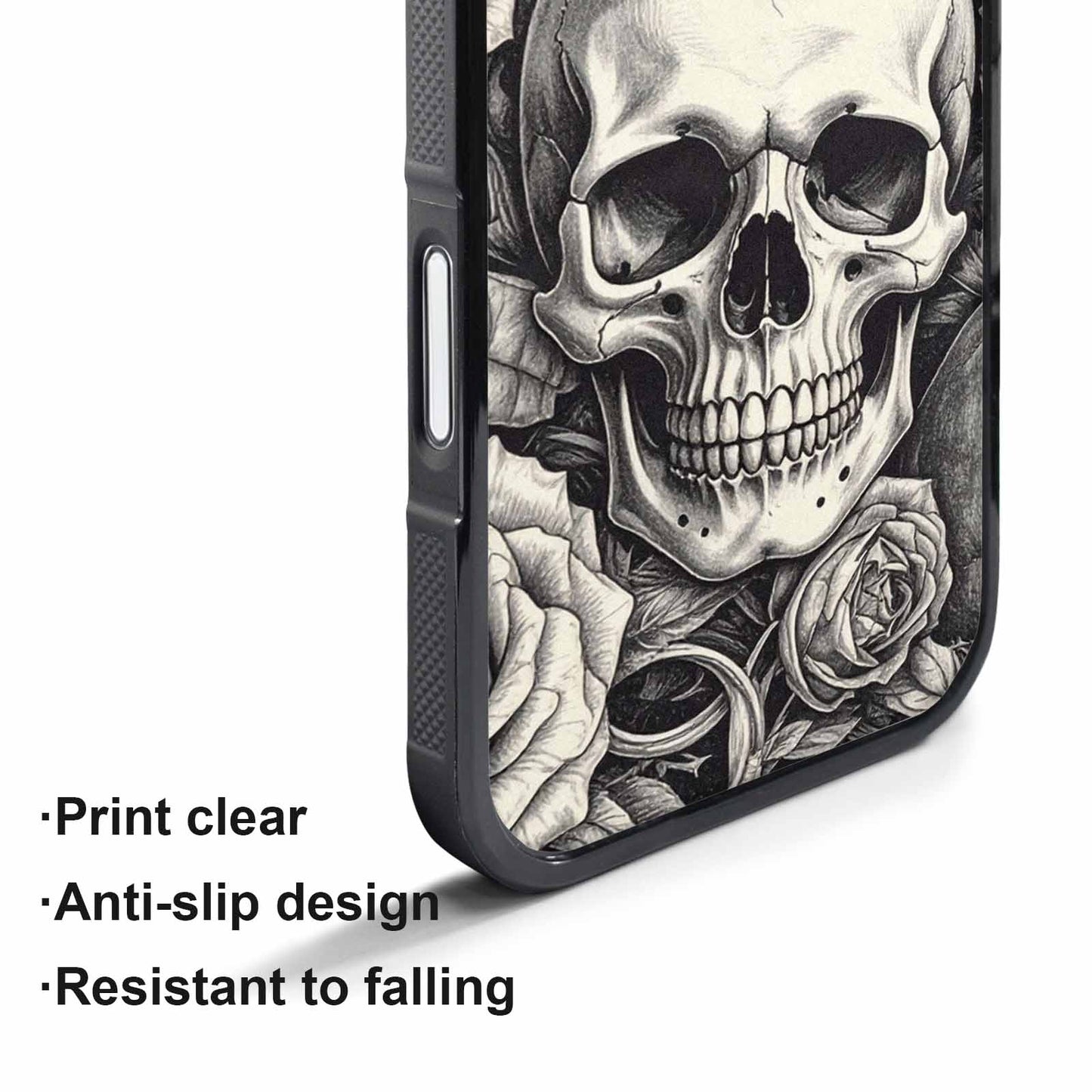 iPhone 17 Air Case — Skulls Roses Pen Ink Gothic Skulls, Personalized Phone Case