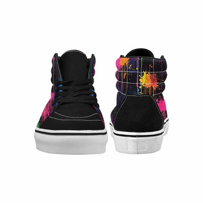 MEN'S Paint Splatter High Top Canvas Neon Fantasy Custom Shoes