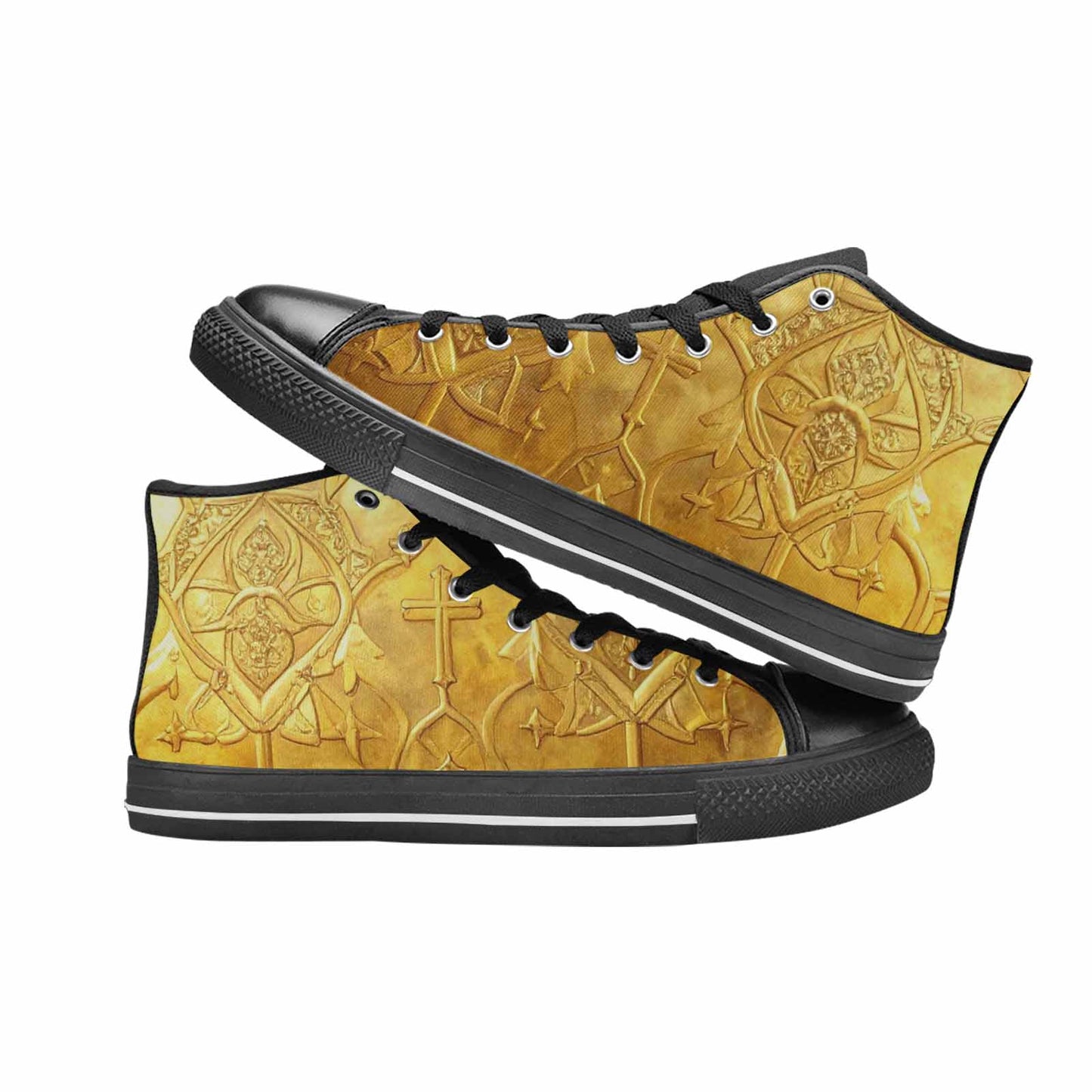 MEN'S Cross Faith Iconography High Top Canvas Cottagecore Shoes