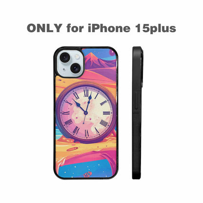 iPhone 15 Plus Case — Salvadore Dali Surrealist Dreamscape Pattern Melting, Unique Phone Case Design