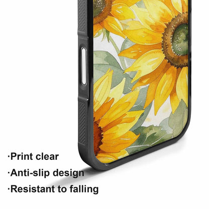 iPhone 17 Case — Sunflowers Watercolor Floral, Custom Printed Phone Case