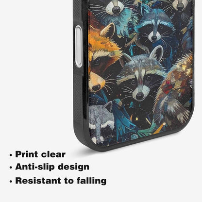 iPhone 16 Plus Case — Raccoon Bandit Raccoon Bandit Pattern Hundreds, Custom Designed Case Cover
