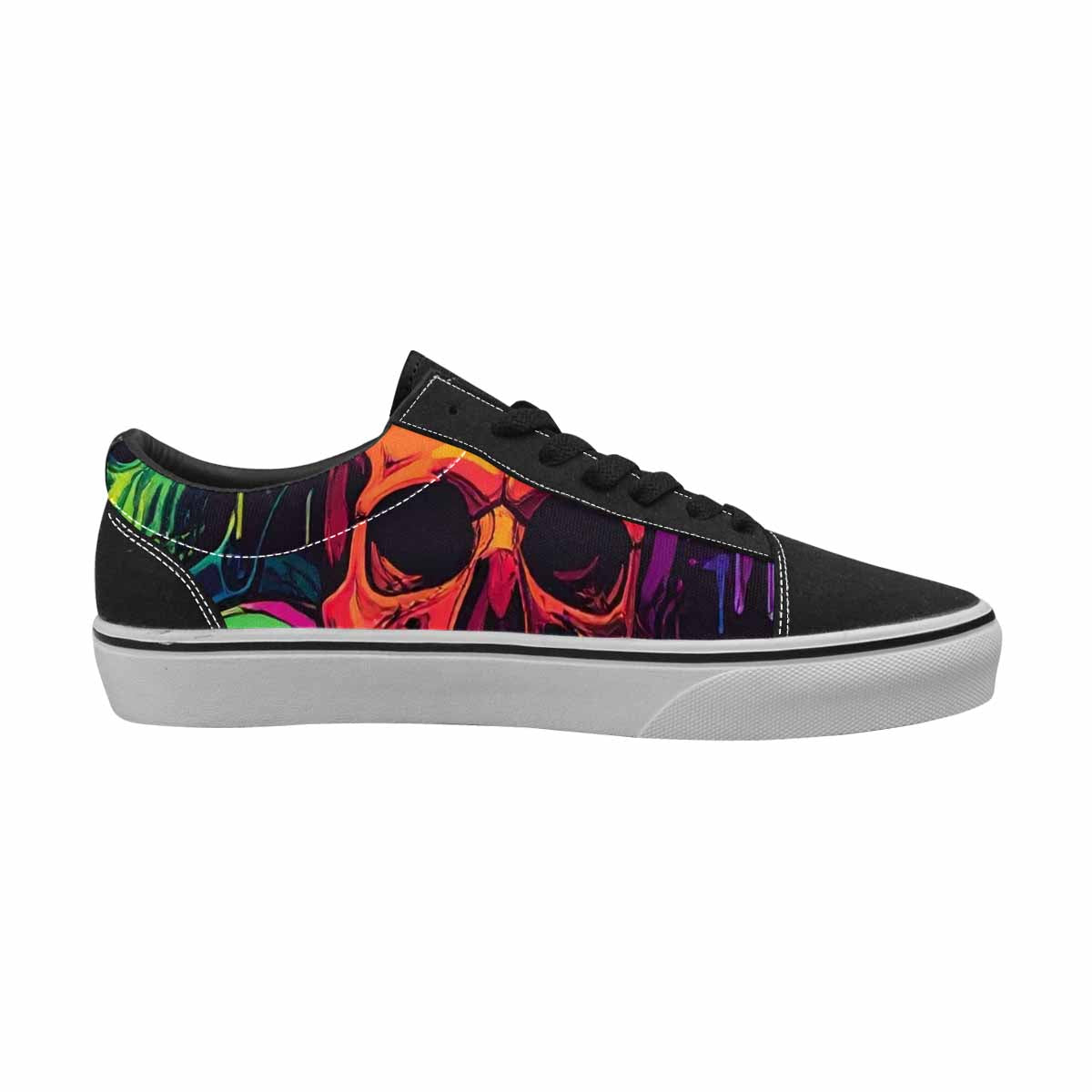 WOMEN'S 1000s Skulls Digital Camo Lace-Up Canvas Cottagecore Sneakers