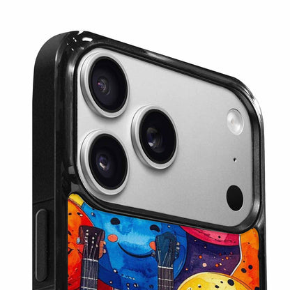 iPhone 17 Pro Case — Watercolor Smiley Face Guitar Watercolor Abstract, Customized Protective Case