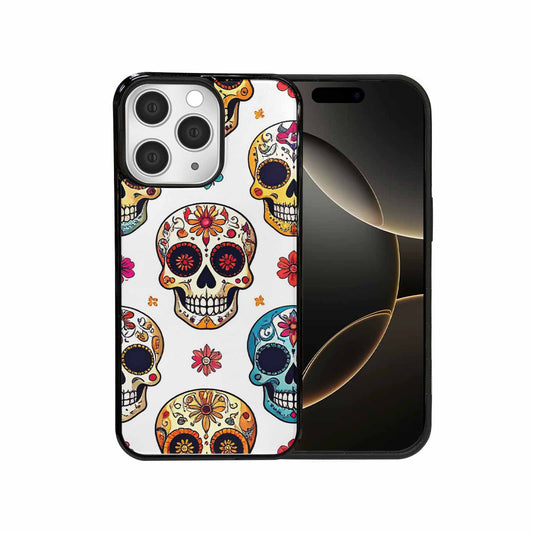 iPhone 15 Pro Max Case — Vibrant Skull Seamless, Unique Phone Case Design