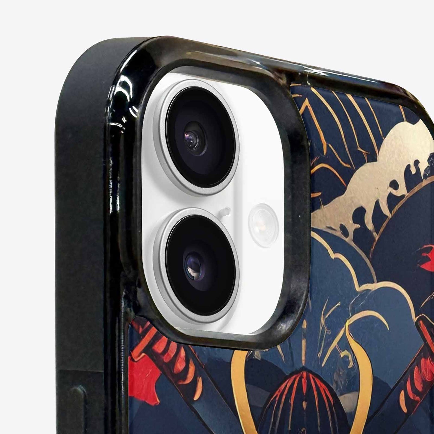 iPhone 16 Plus Case — Samurai Art Repeat Pattern, Custom Designed Case Cover