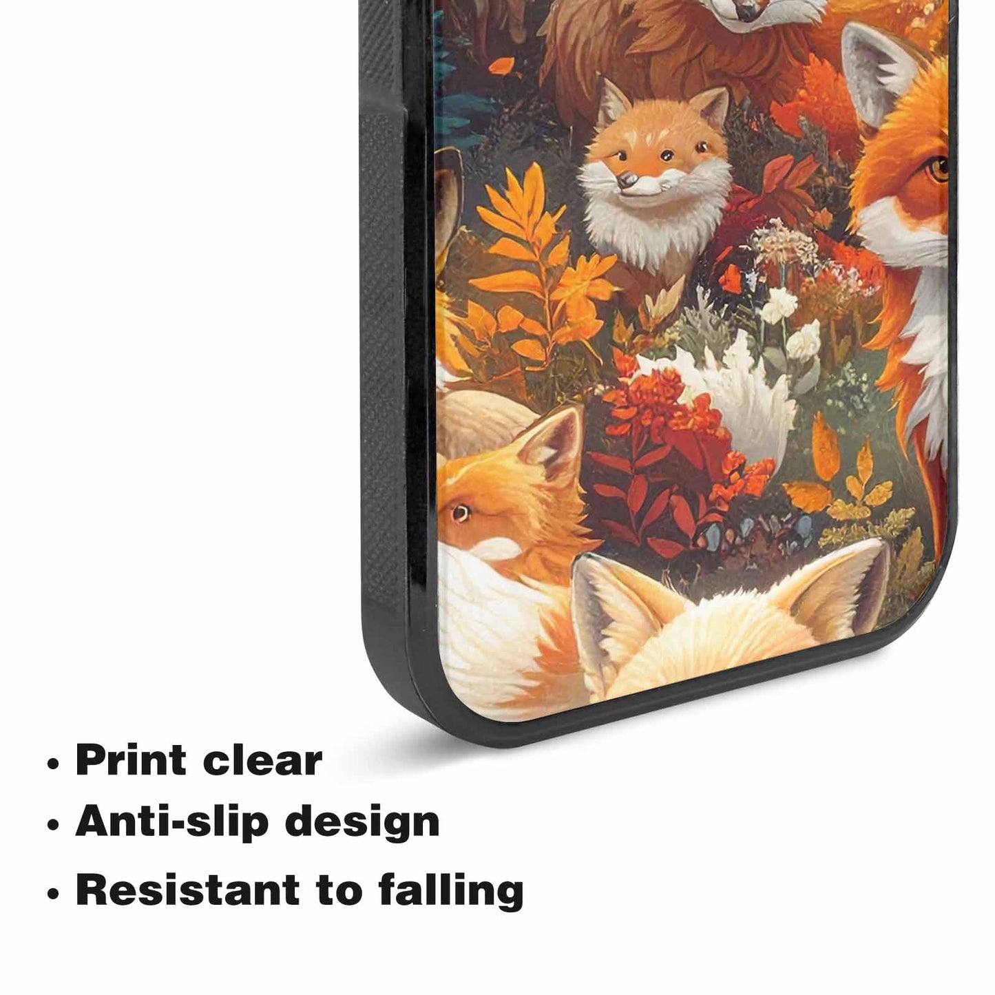 iPhone 15 Case — Fox Forest Fox Forest Pattern Hundreds, Custom Designed Case Cover