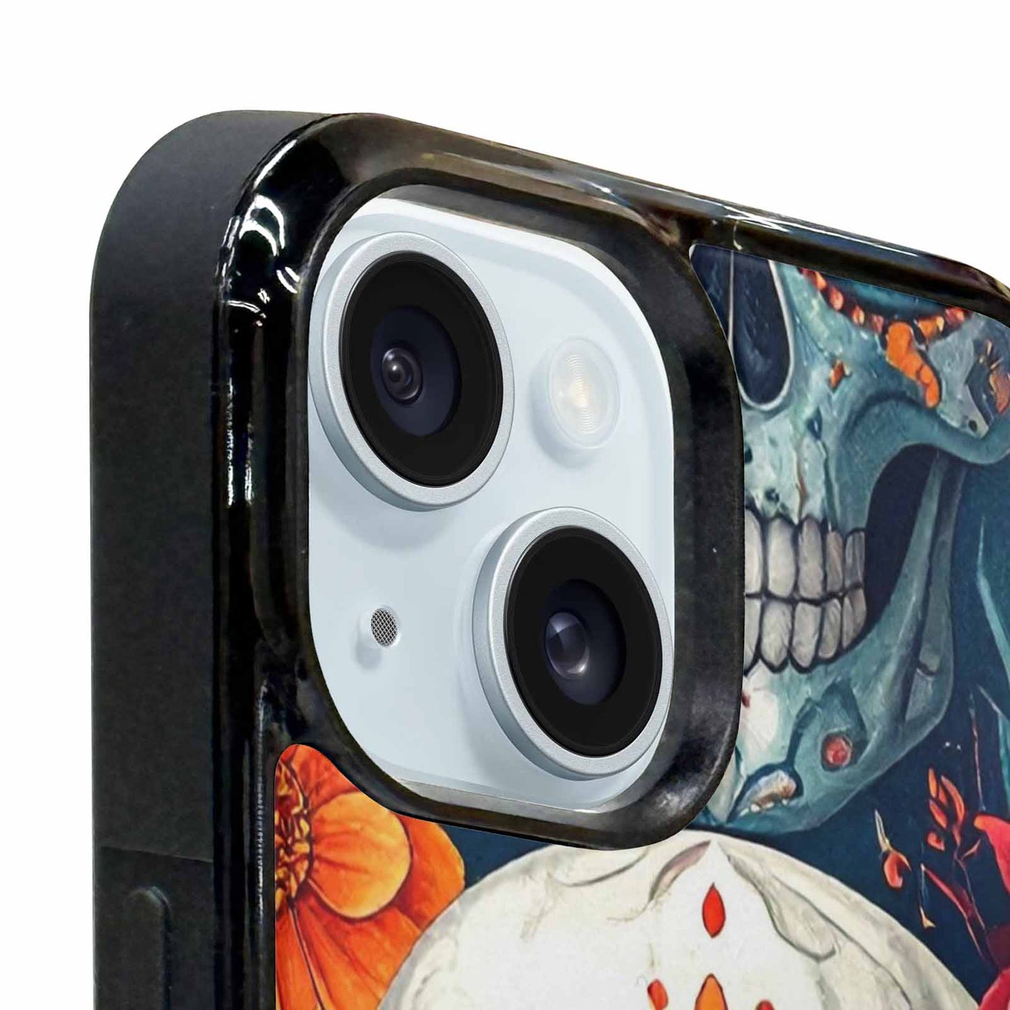 iPhone 15 Plus Case — Marble Skull Custom, Custom Printed Phone Case