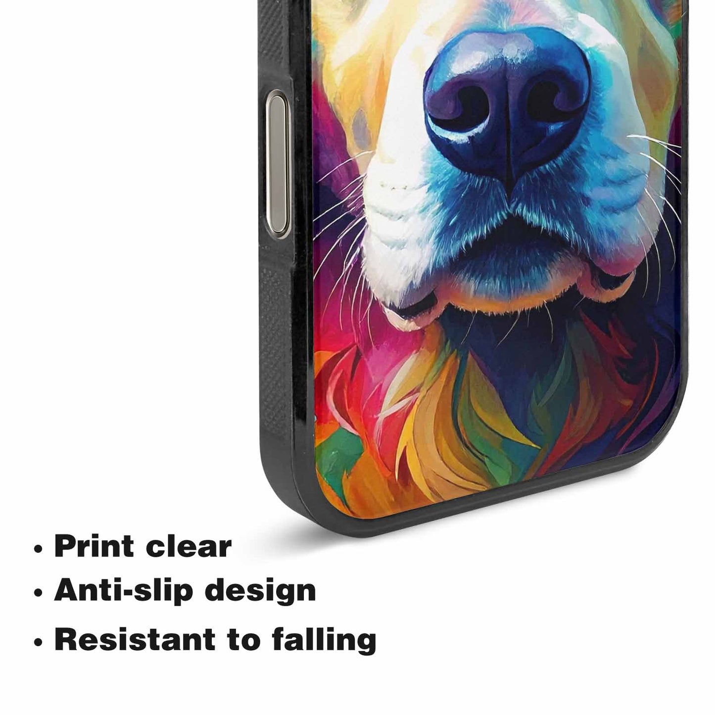 iPhone 16 Pro Max Case — Golden Retriever Watercolor Art Pattern, Custom Printed Phone Case