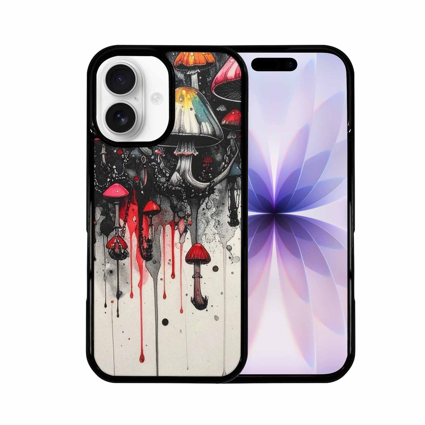 iPhone 17 Case — Black &amp; Red Ink Original Art, Custom Phone Case