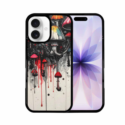 iPhone 17 Case — Black &amp; Red Ink Original Art, Custom Phone Case