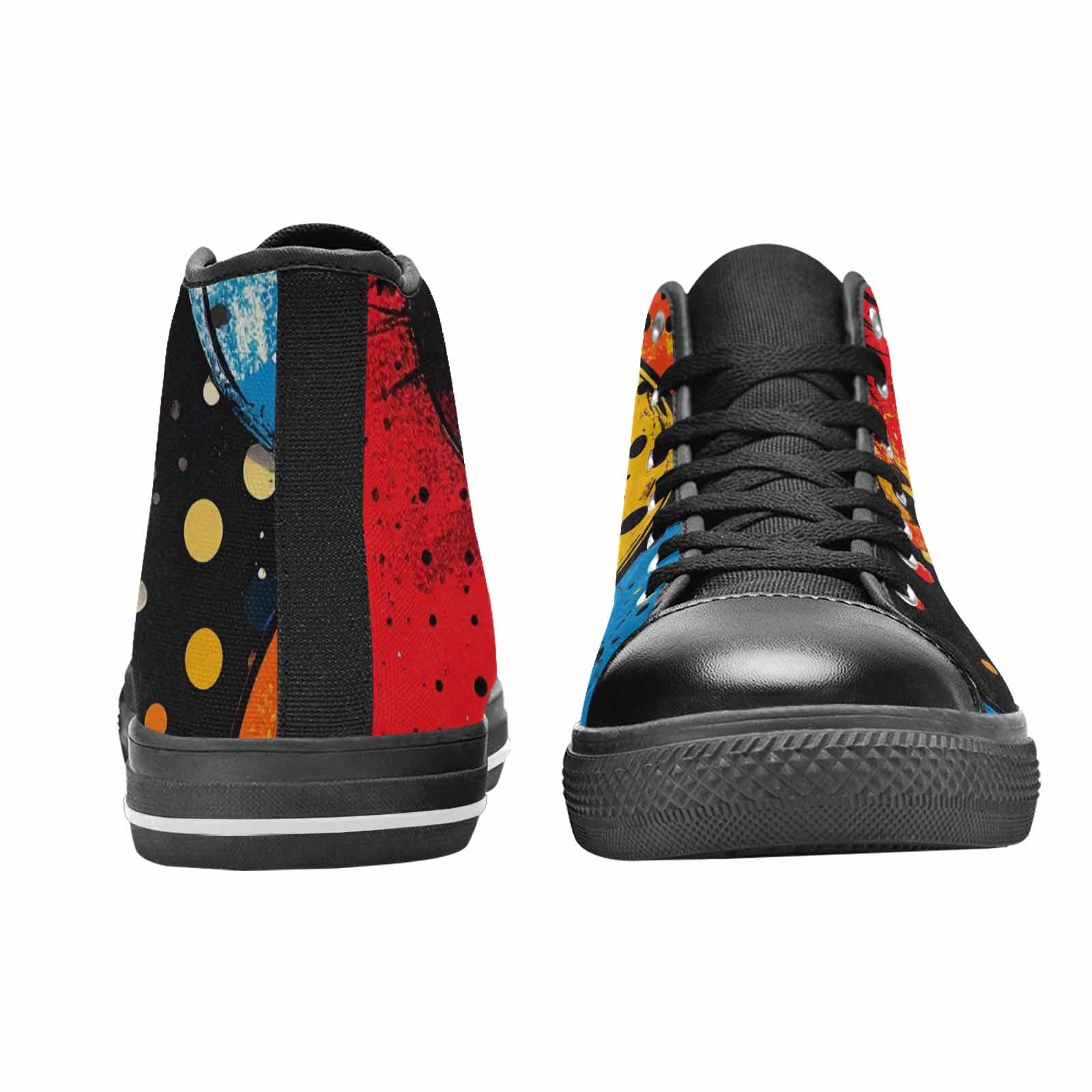 MEN'S Comic Book Halftone High Top Canvas Vivid Custom Sneakers