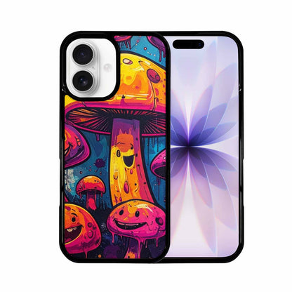 iPhone 17 Case — Neon Smiley Face Original Art, Custom Printed Phone Case