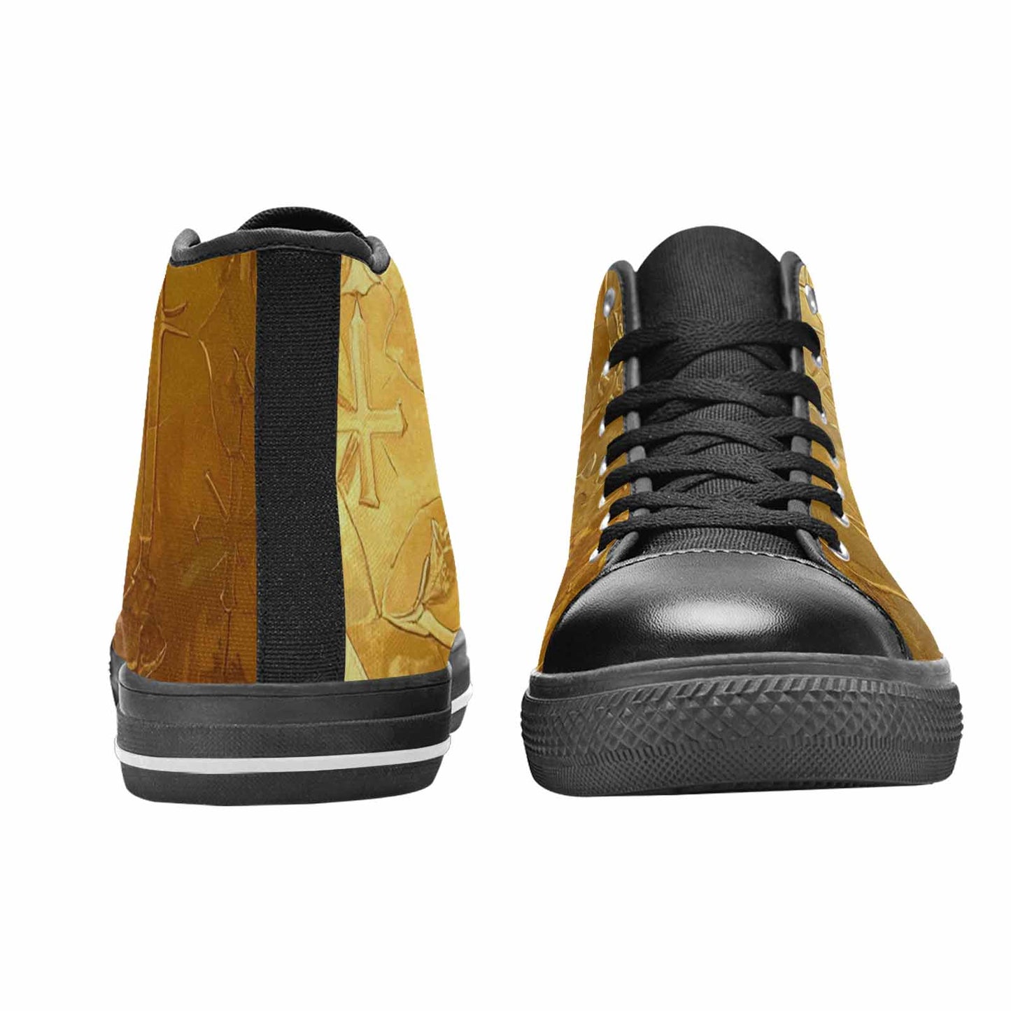 WOMEN'S Cross Faith Iconography High Top Canvas Wallpaper Art Sneakers