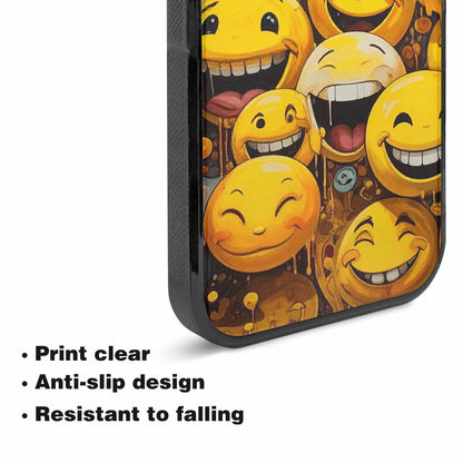 iPhone 15 Plus Case — Melting Moon Smiley Red Splatt Pvn, Original Design Phone Case