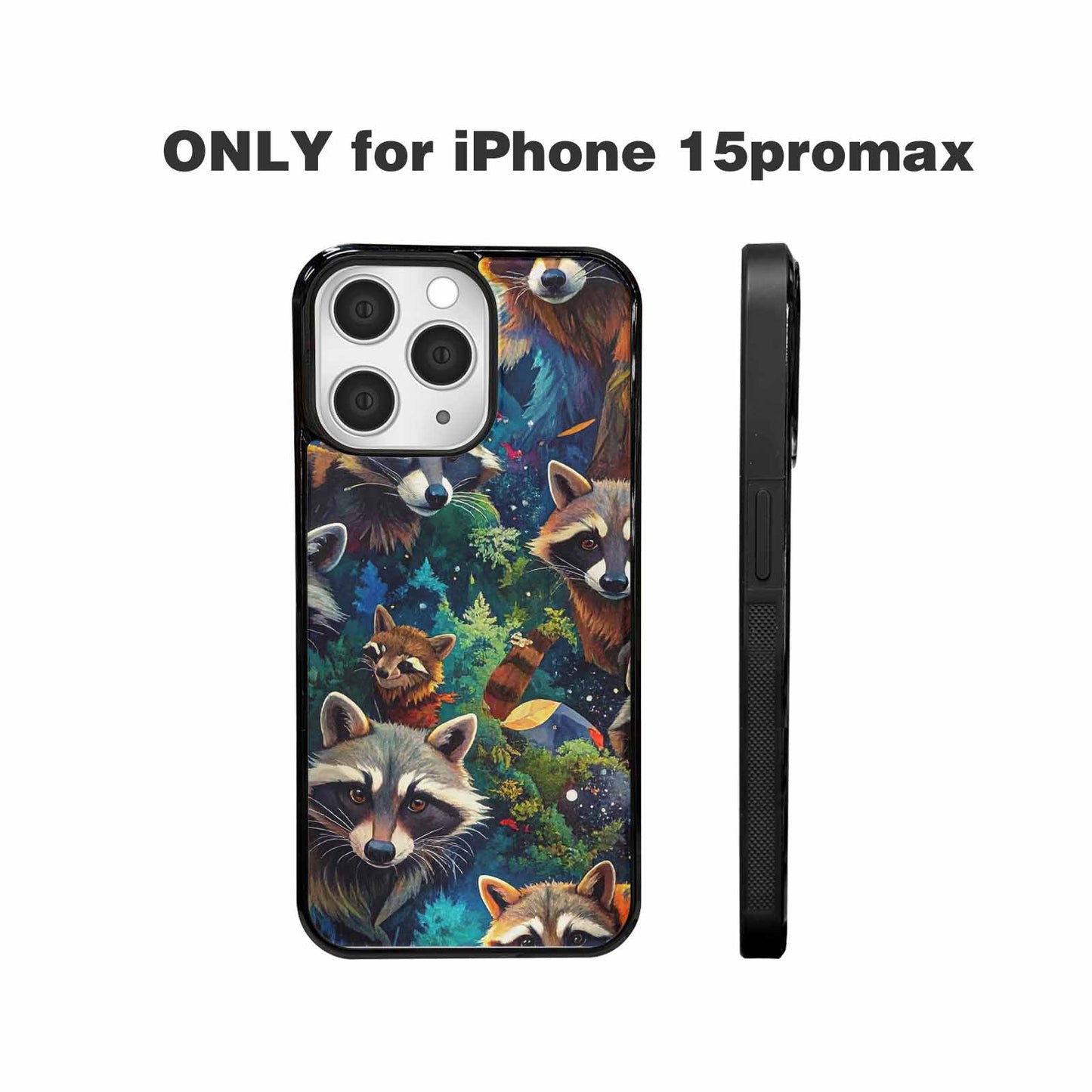 iPhone 15 Pro Max Case — Raccoon Bandit Raccoon Bandit Pattern Hundreds, Original Design Phone Case