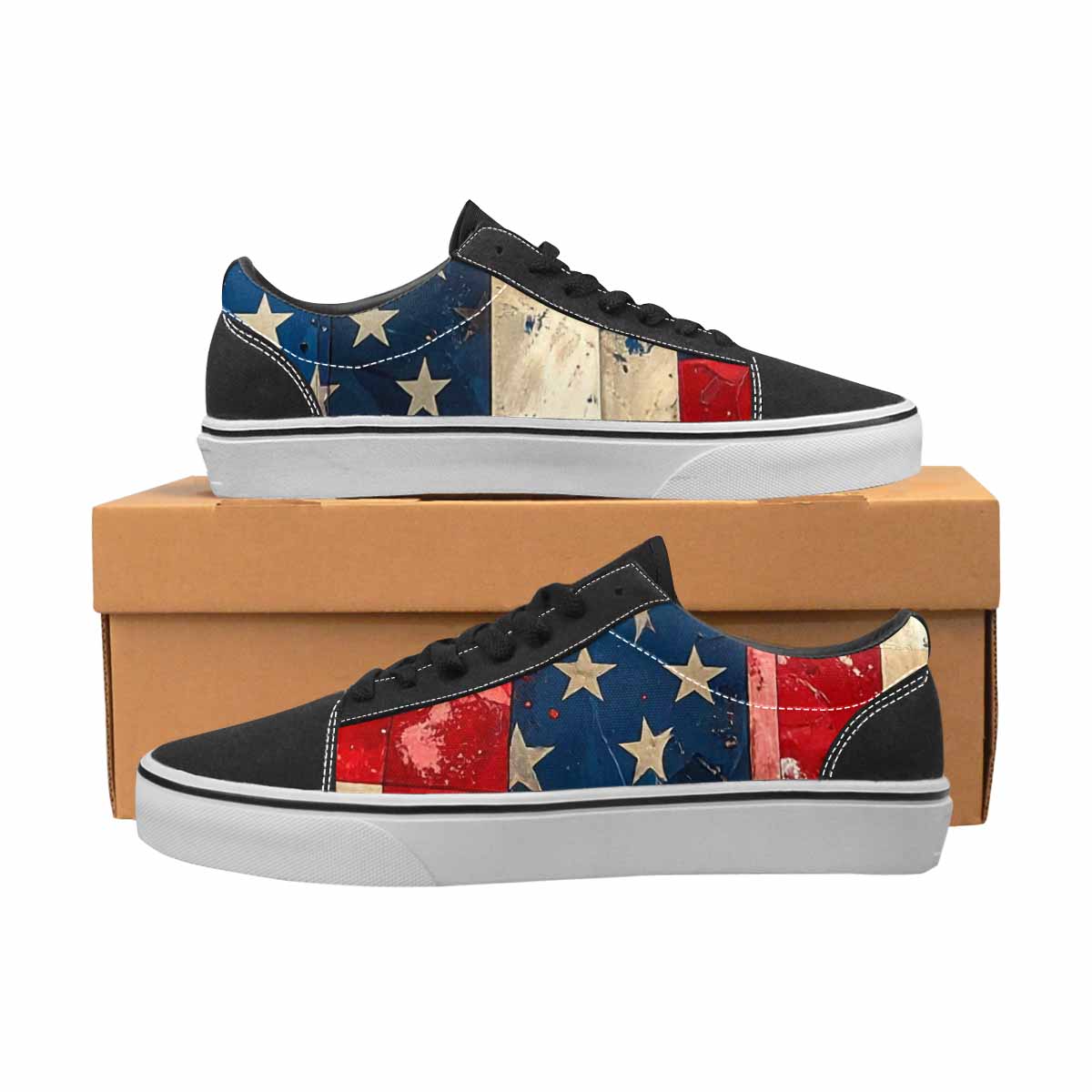MEN'S American Flag Stars Canvas Lace-Up Y2K Sneakers