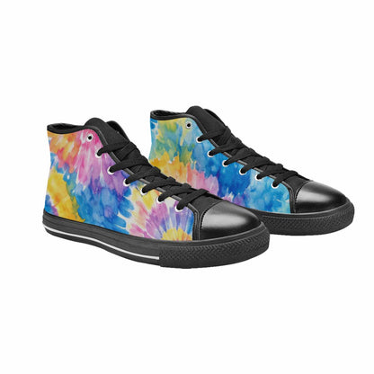 MEN'S Tie Dye Swirl High Top Canvas Aesthetic Sneakers
