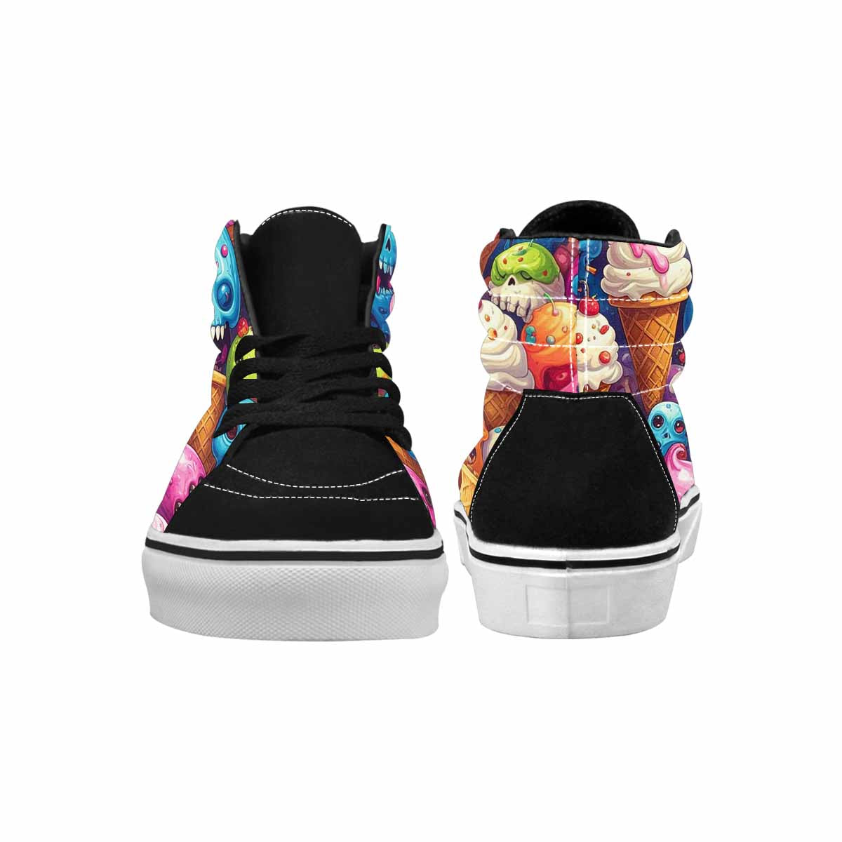 MEN'S Ice Cream Monsters  High Top Canvas Melting Art Sneakers