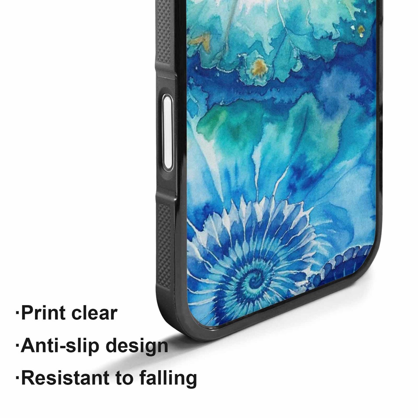 iPhone 17 Case — Tie Dye Ocean Blues Tie Dye, Personalized Phone Case