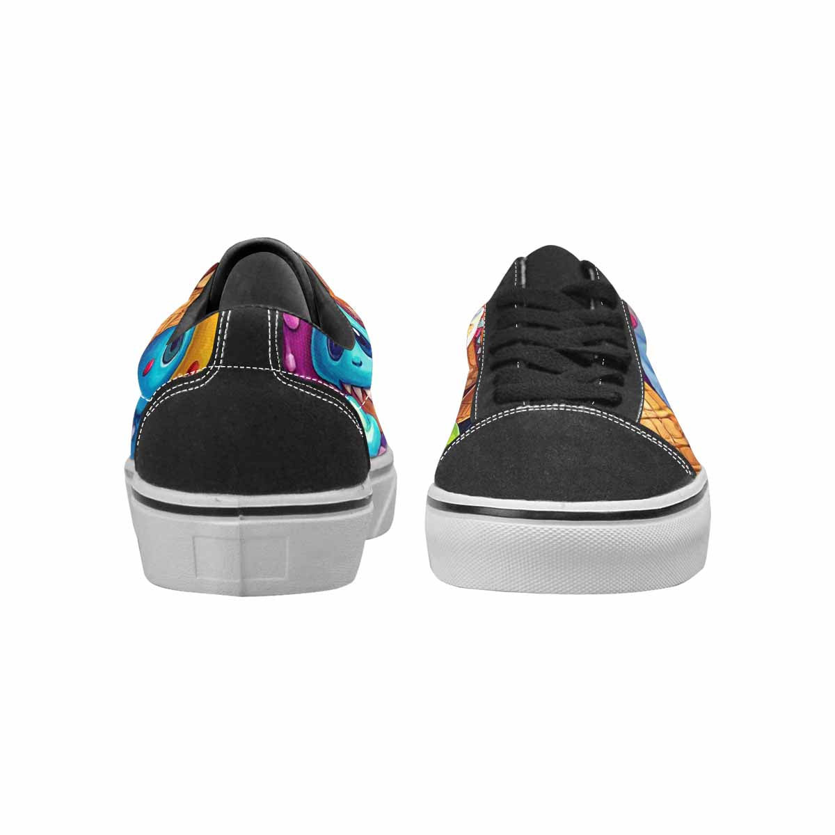 WOMEN'S Melting Ice Cream Monster Lace-Up Canvas Cottagecore Custom Sneakers
