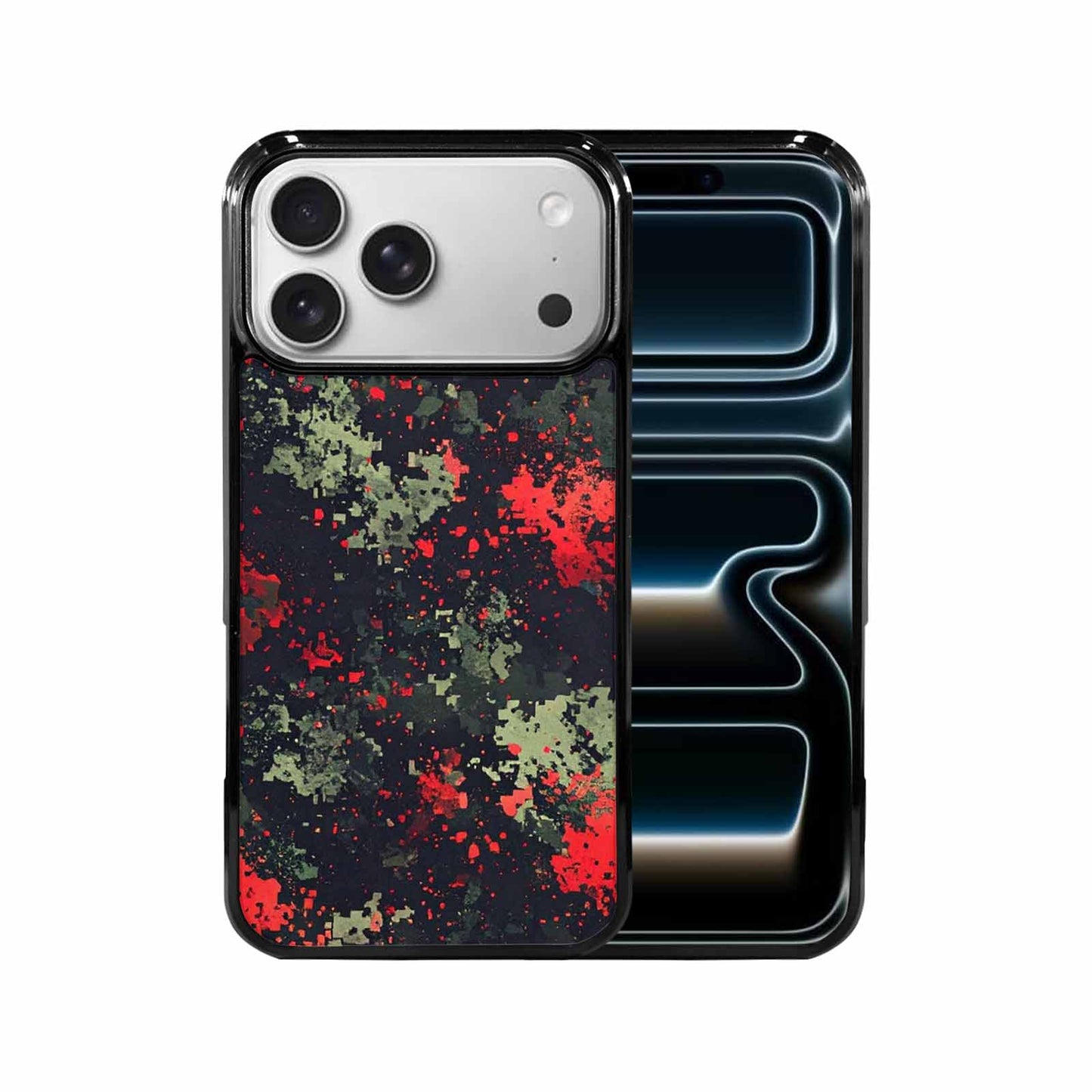 iPhone 17 Pro Max Case — Small Military Camouflage Blotch Camo, Custom Made Phone Cover