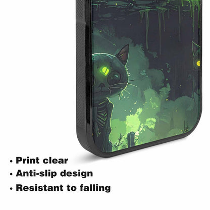 iPhone 15 Plus Case — Toxic Melting Skeleton Cats Small Toxic, Custom Art Phone Cover