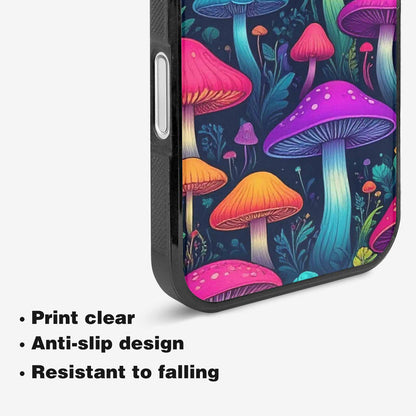 iPhone 16 Case — Mushroom Psychedelic Art Seamless Pattern Vibrant, Unique Phone Case Design
