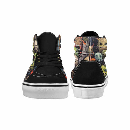 MEN'S Monsters  Camo Monsters High Top Canvas Dark Academia Sneakers