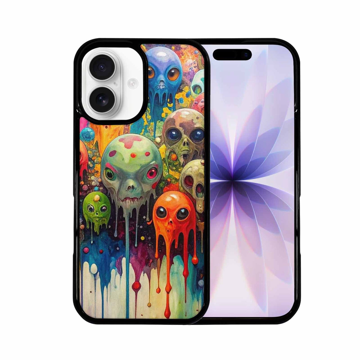 iPhone 17 Case — Aliens Camomelting Aliens Patt Alien Scifi, Custom Printed Phone Case