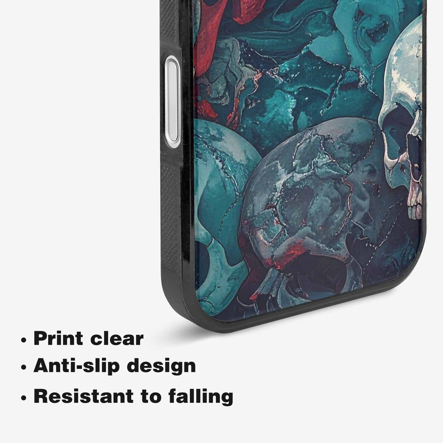 iPhone 16 Plus Case — Marble Skull Custom, Custom Printed Phone Case