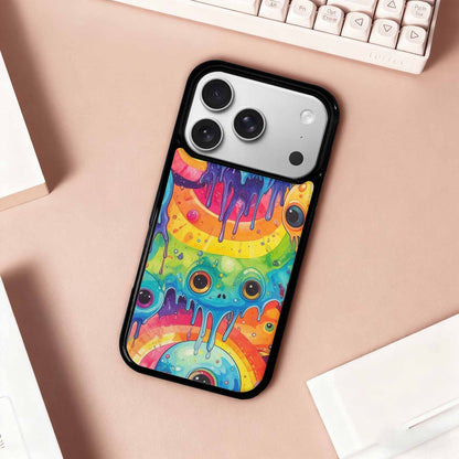 iPhone 17 Pro Case — Aliens Tie Dyemelting Aliens P Tie, Custom Printed Phone Case