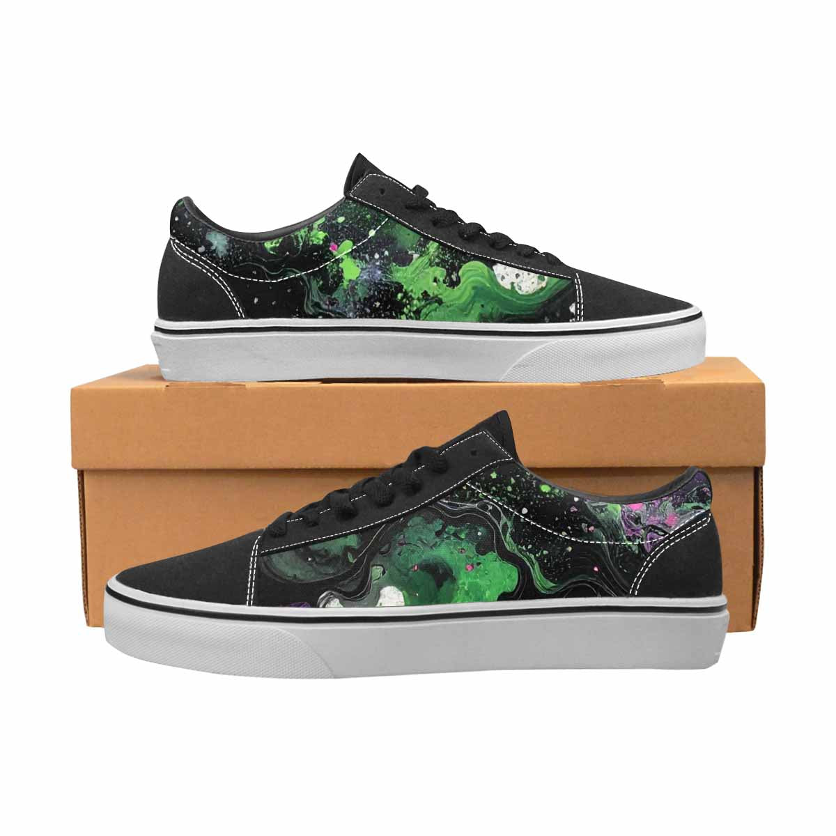 WOMEN'S Galaxy Nebula Lace-Up Canvas Kaleidoscope Sneakers