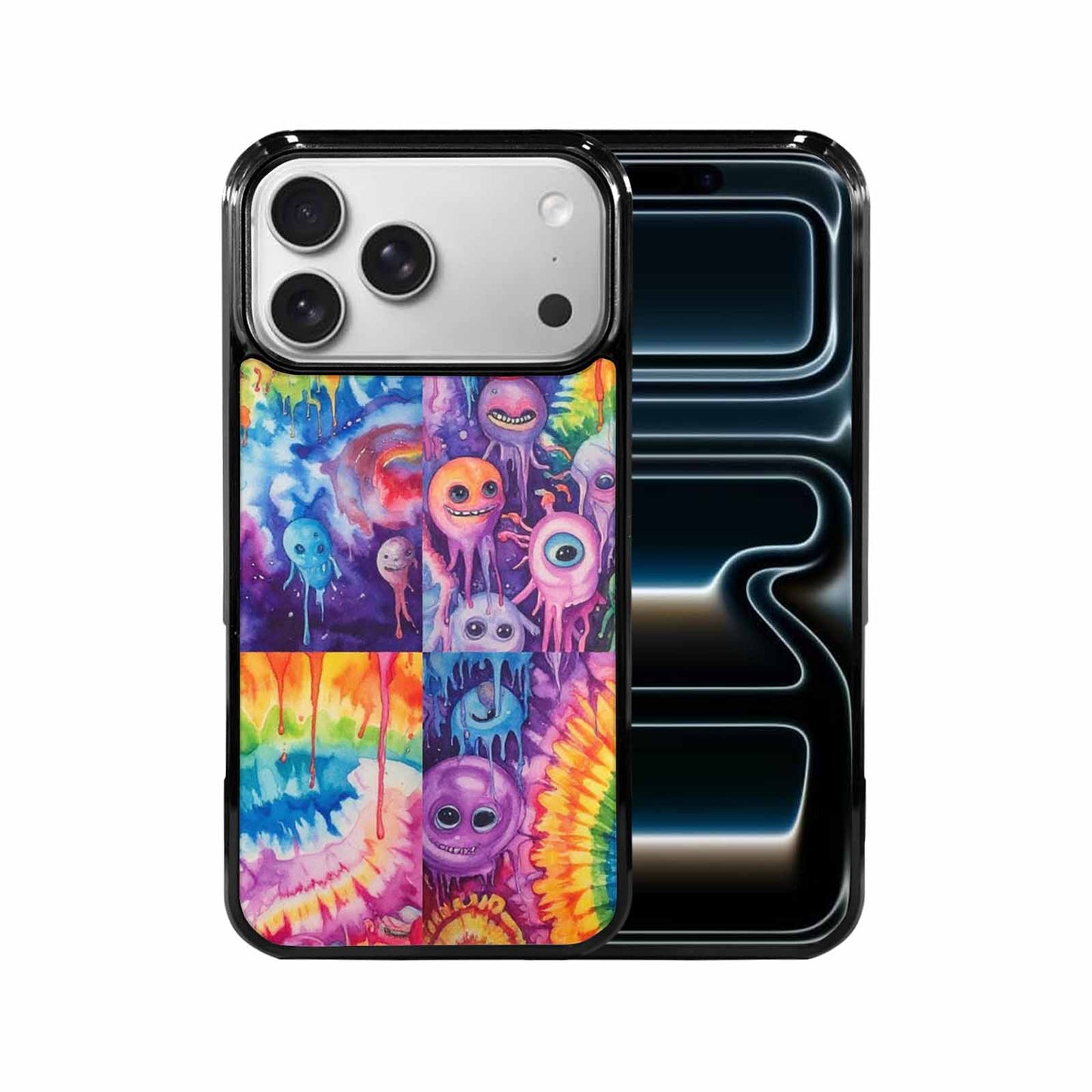 iPhone 17 Pro Max Case — Aliens Tie Dyemelting Aliens Tie Dye, Custom Printed Phone Case