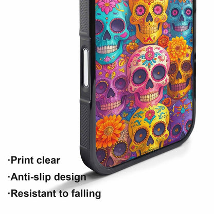 iPhone 17 Pro Case — Ornate Candy Color Skull Pattern Gothic, Custom Designed Case Cover
