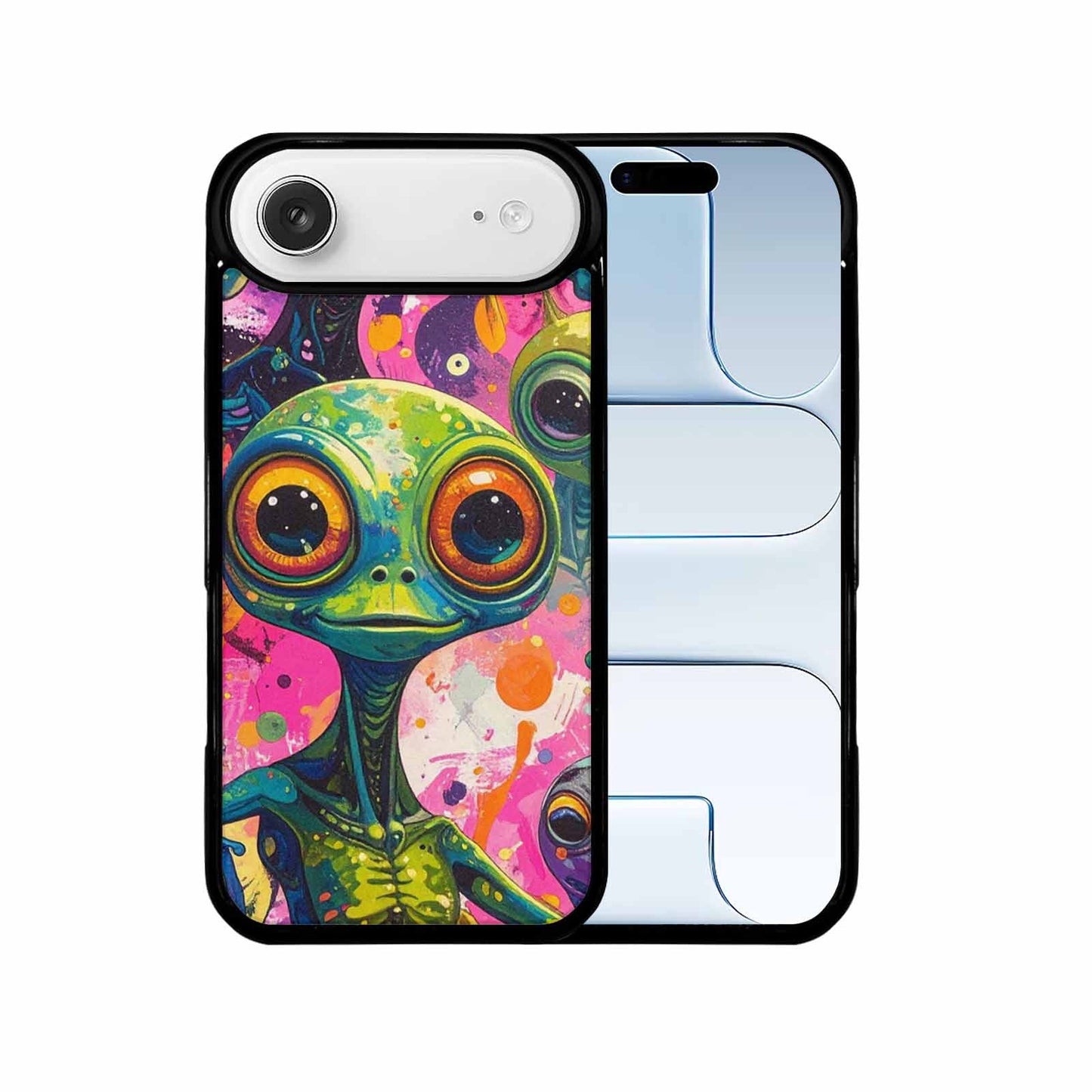 iPhone 17 Air Case — Seamless Tileable Pattern Of Overlapping Alien, Original Design Phone Case