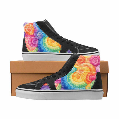 WOMEN'S Tie Dye High Top Canvas Graphic Print Y2K Custom Shoes