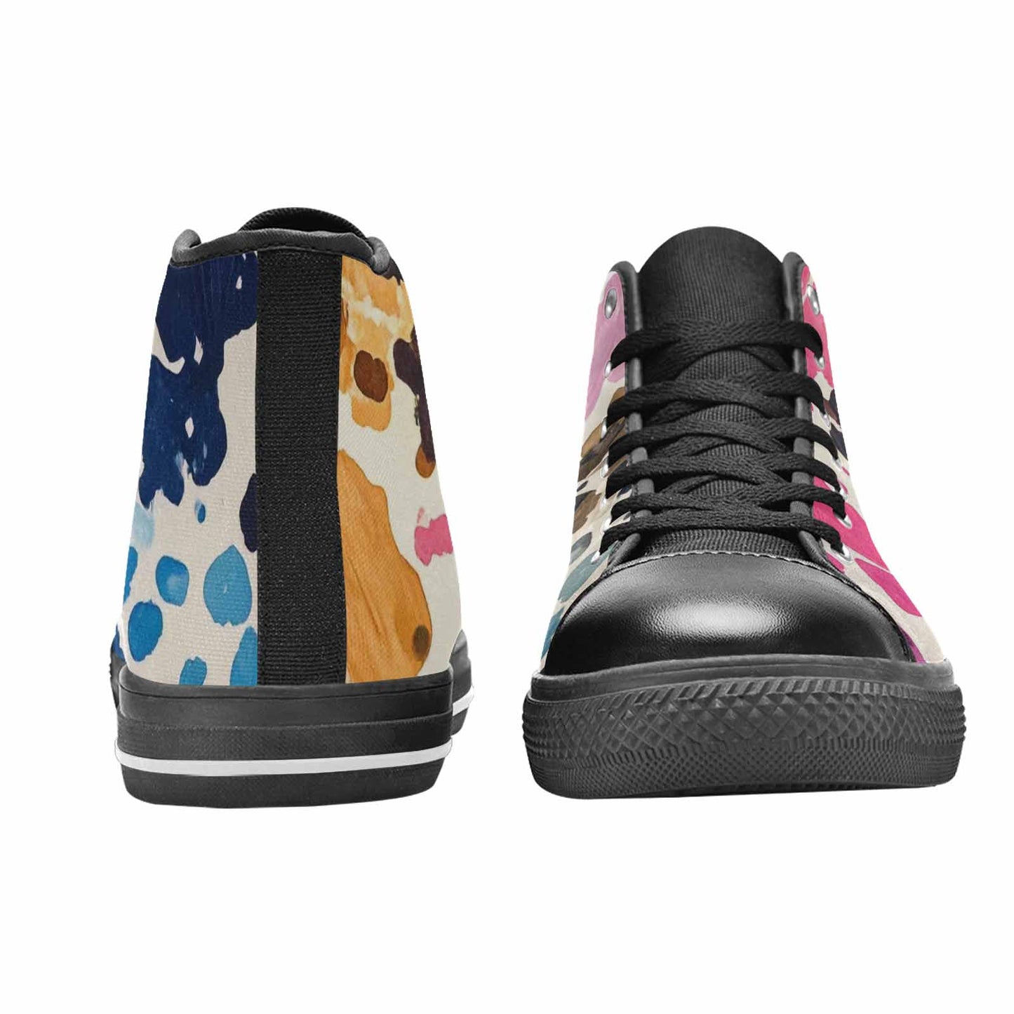 MEN'S Cow Animal Print High Top Canvas Surreal Custom Shoes