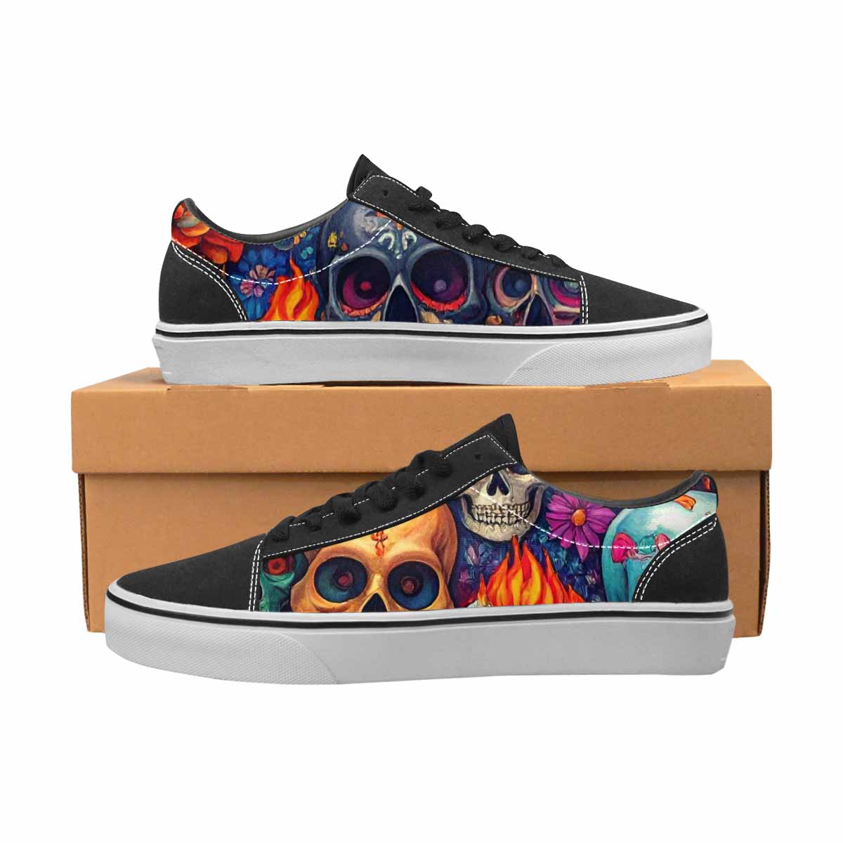 MEN'S Skull Canvas Lace-Up Aesthetic Sneakers