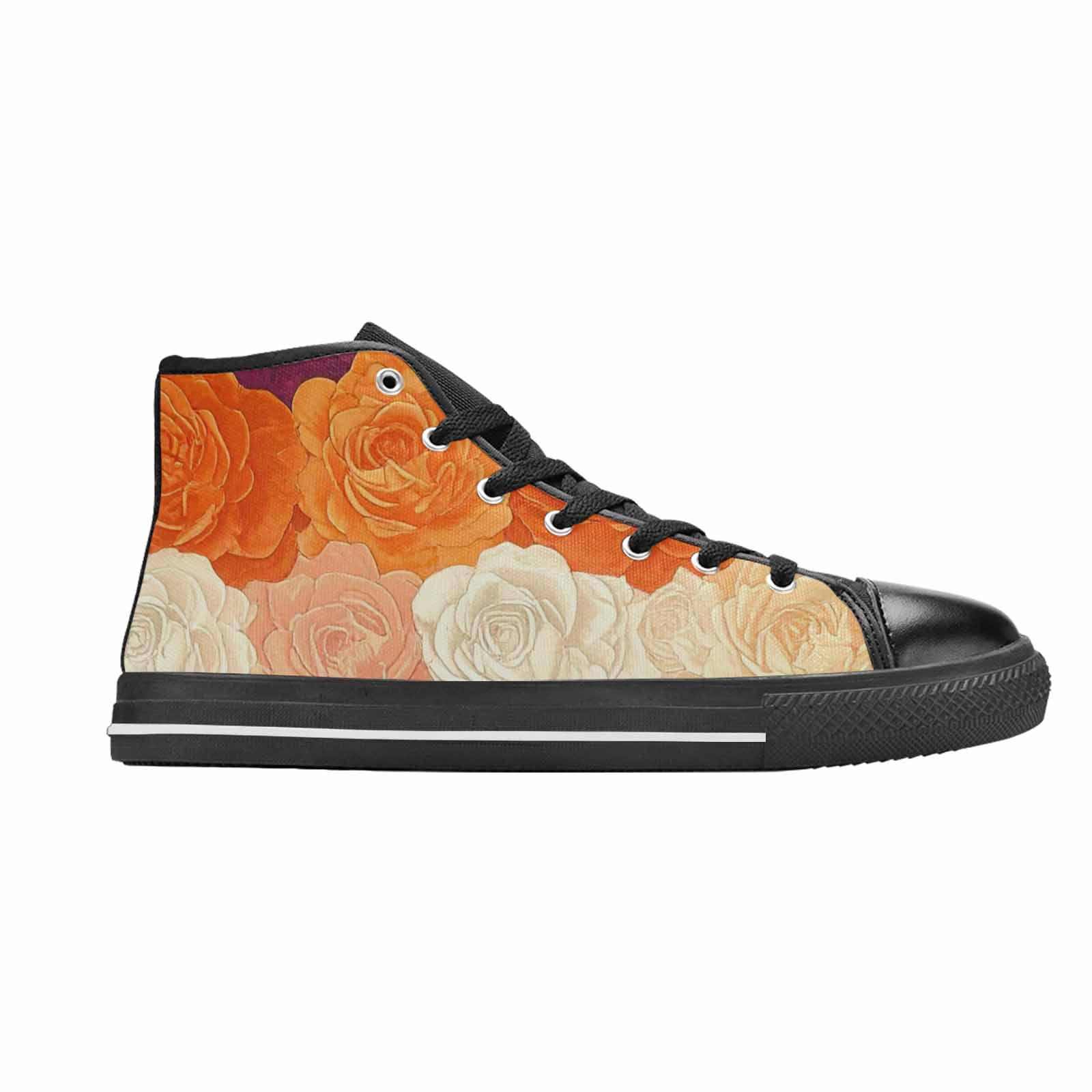 MEN'S Lesbian Flag Color High Top Canvas Vivid Shoes
