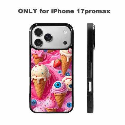 iPhone 17 Pro Max Case — Melted Strawberry Ice Original Art, Personalized Phone Case