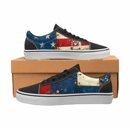 WOMEN'S American Flag Stars Canvas Lace-Up Neon Fantasy Shoes