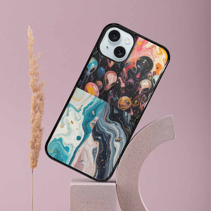 iPhone 15 Plus Case — Aliens Marblealiens Pattern Dms, Custom Made Phone Cover