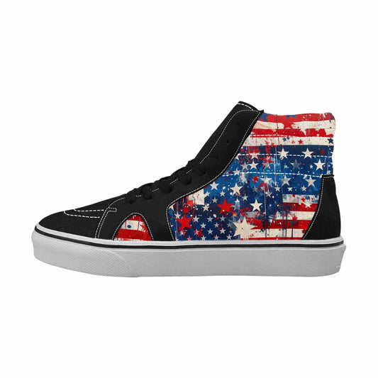 MEN'S Patriotic Stars Stripes High Top Canvas Surreal Shoes