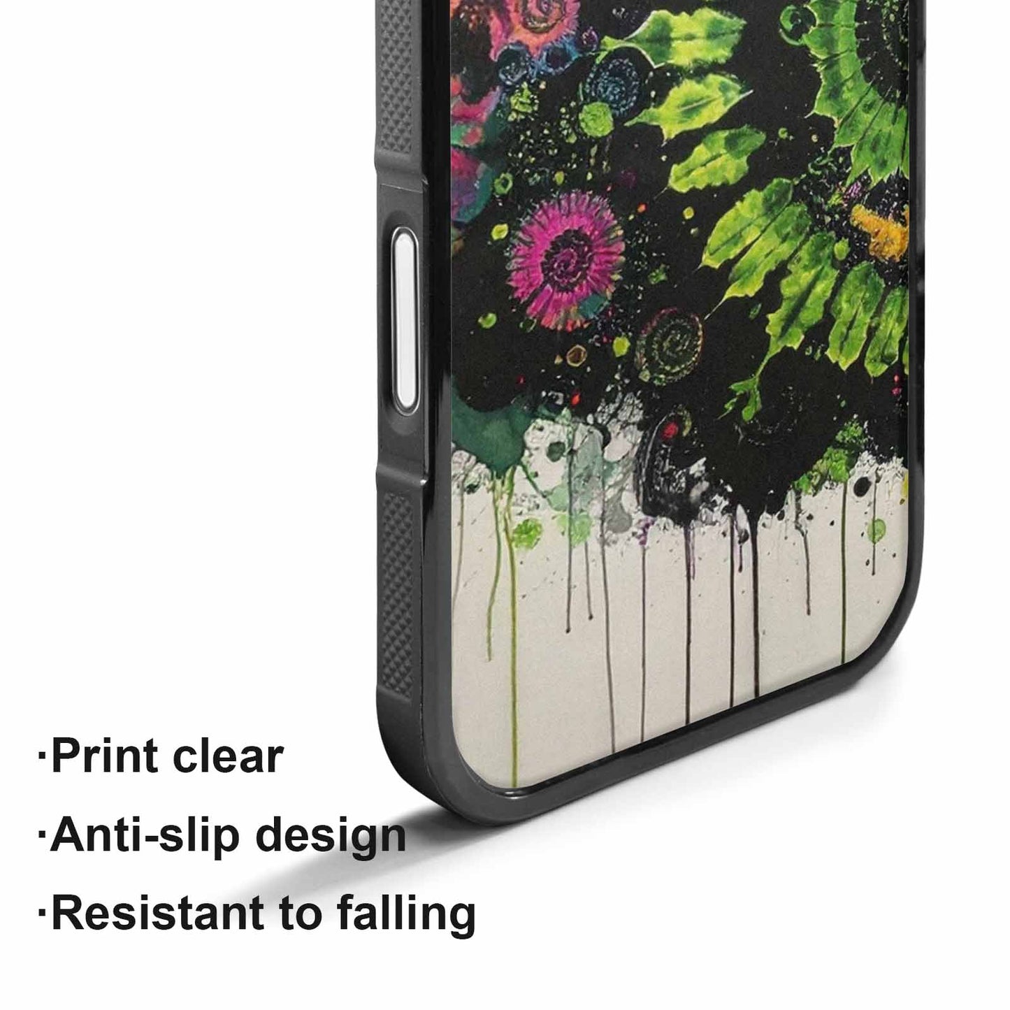 iPhone 17 Case — Black &amp; Green Ink Tie Dye, Custom Art Phone Cover
