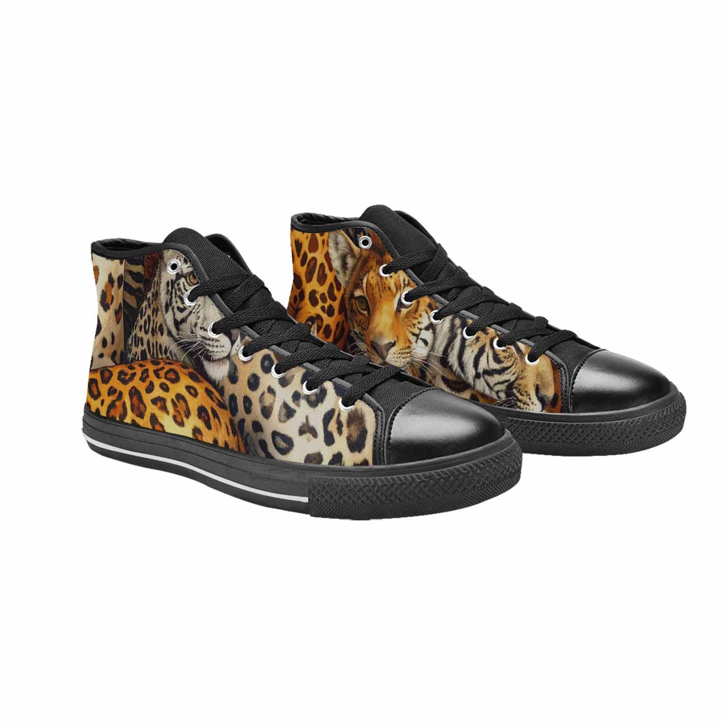 MEN'S Animal Print High Top Canvas Neon Fantasy Shoes