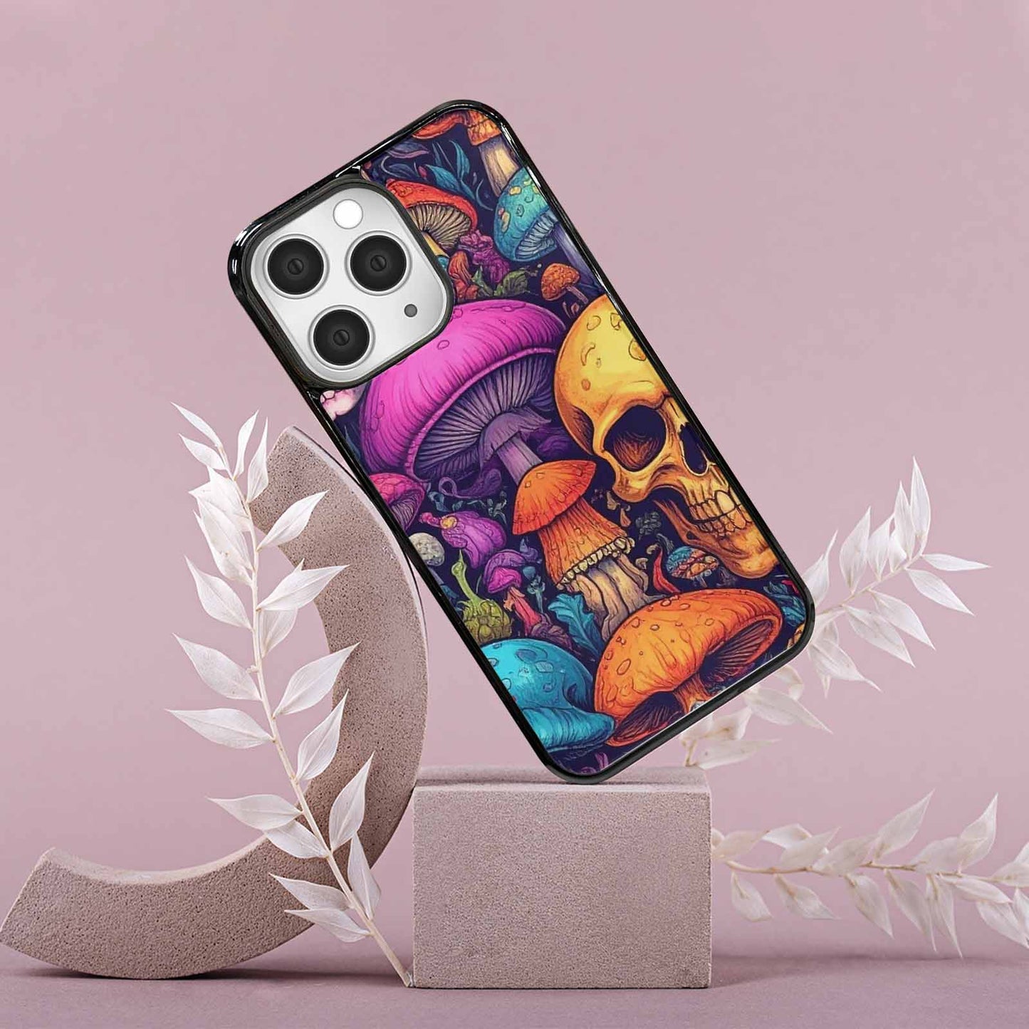 iPhone 15 Pro Max Case — Mushroom Skull, Customized Protective Case